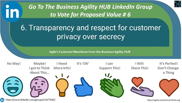 agile's customer manifesto values